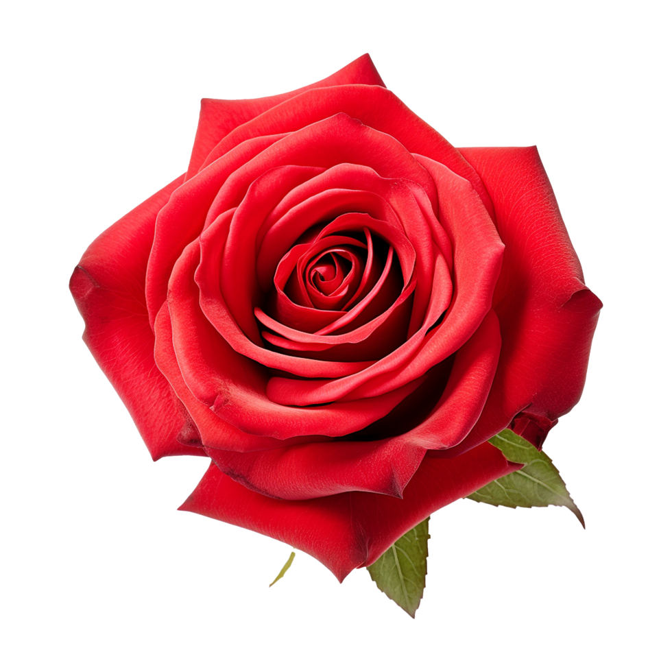 AI generated Red rose isolated on Transparent background png