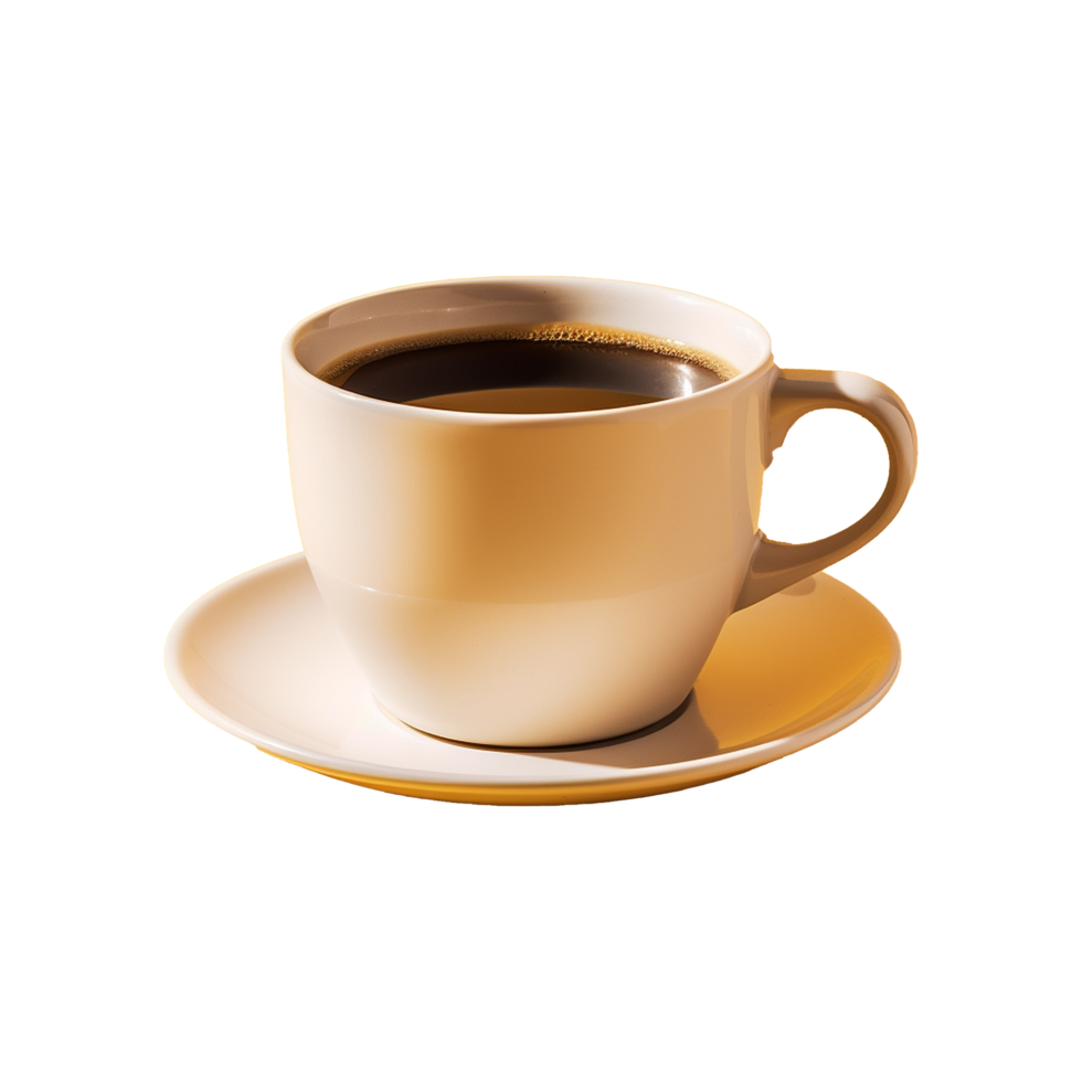 AI generated Realistic coffee mug on transparent background png