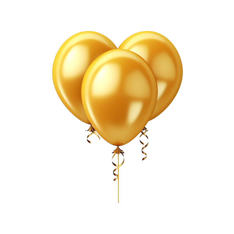 AI generated Party decorative baloon isolated on transparent background png