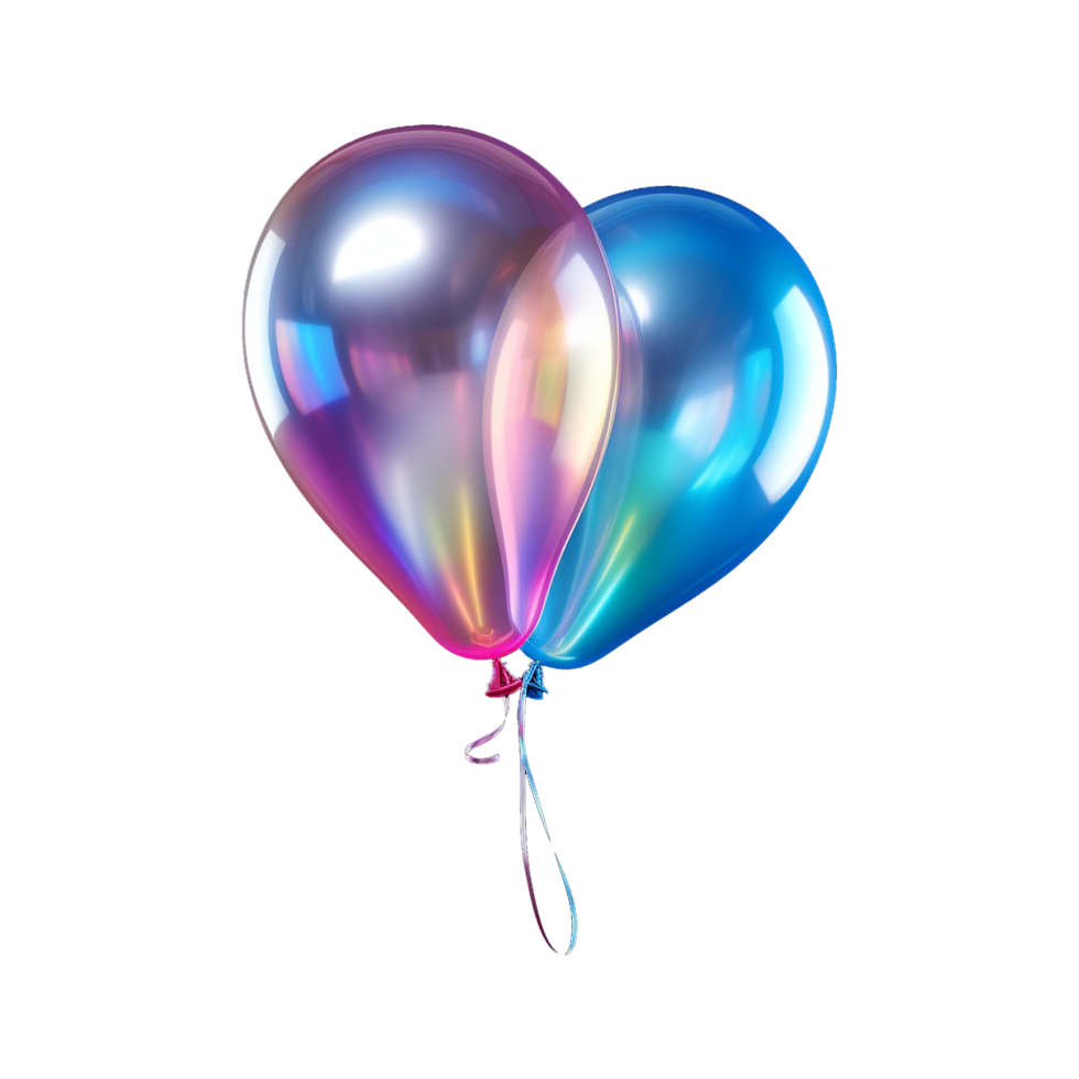 AI generated Party decorative baloon isolated on transparent background png