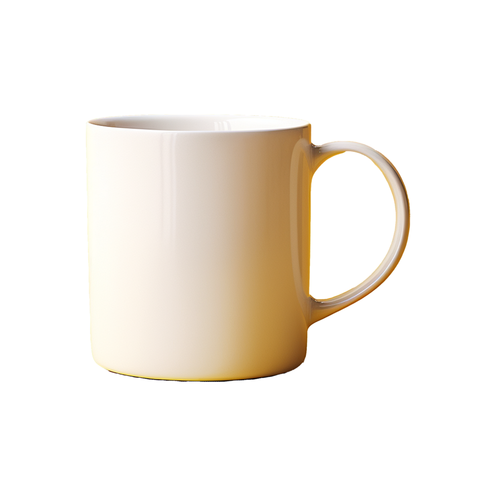 AI generated Realistic coffee mug on transparent background png