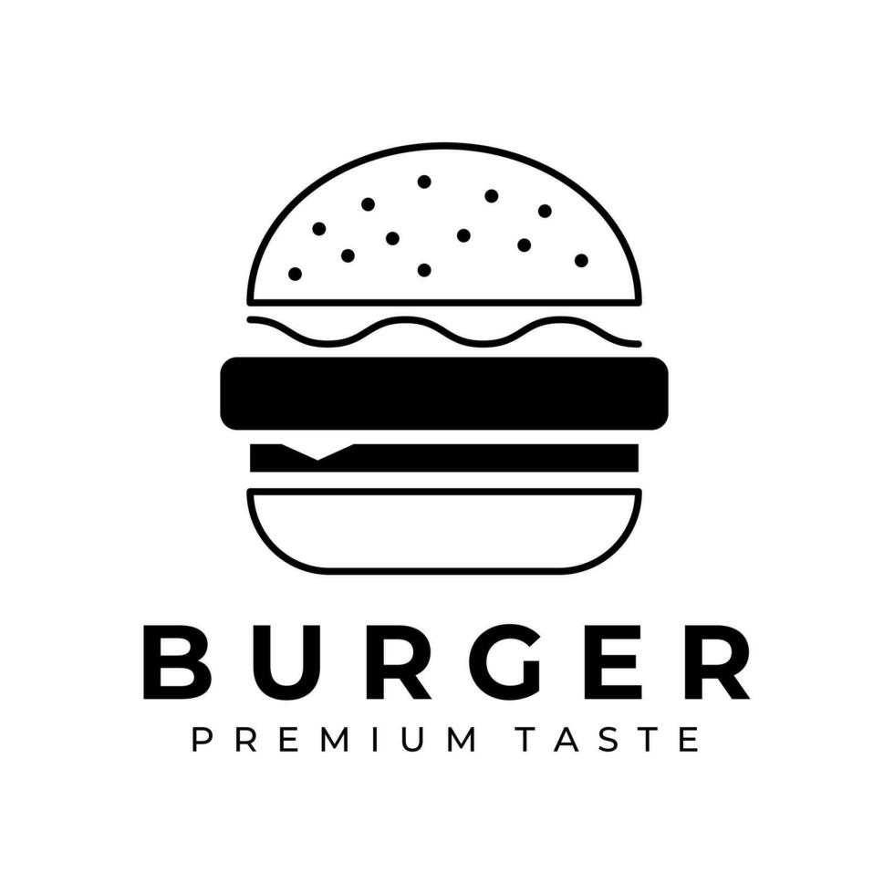 hamburguesa logo Clásico vector ilustración diseño. icono, hamburguesa diseño