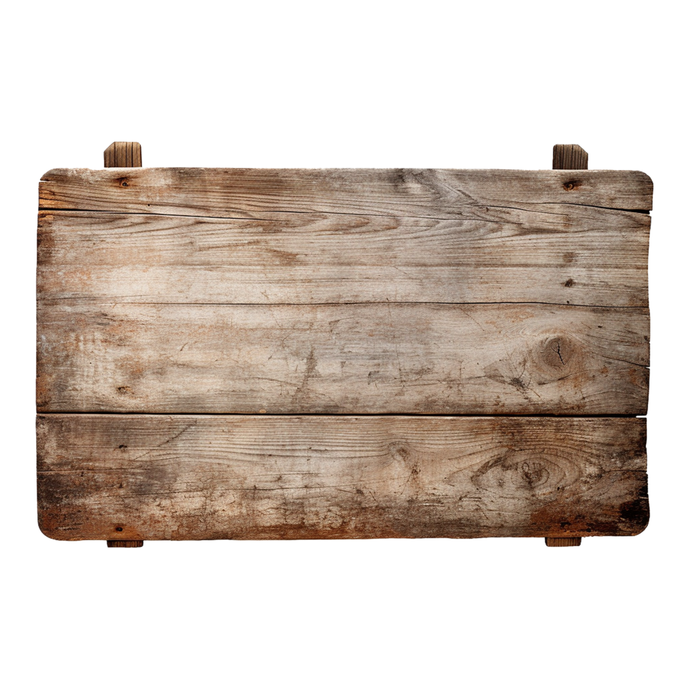 AI generated Wooden Signage Board Isolated on Transparent Background png