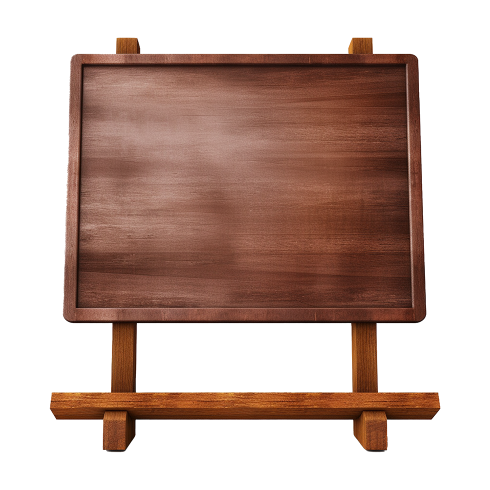 AI generated Wooden Signage Board Isolated on Transparent Background png
