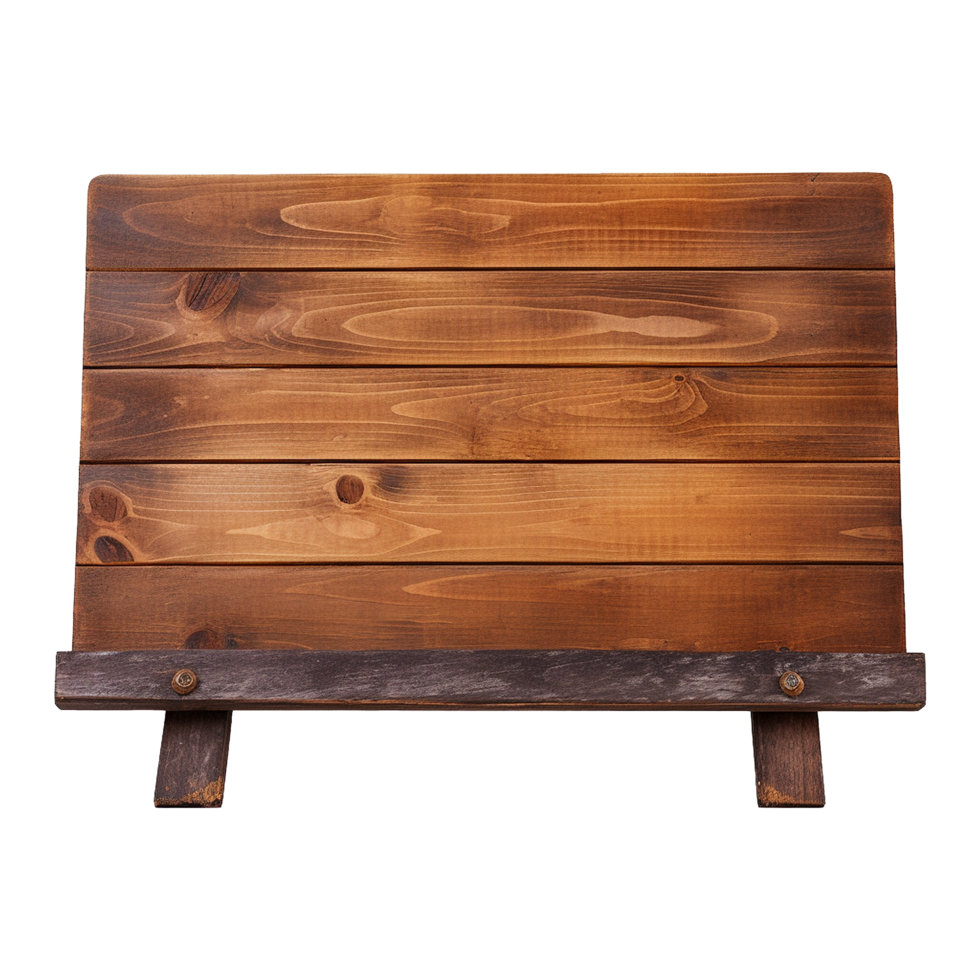 AI generated Wooden Signage Board Isolated on Transparent Background png