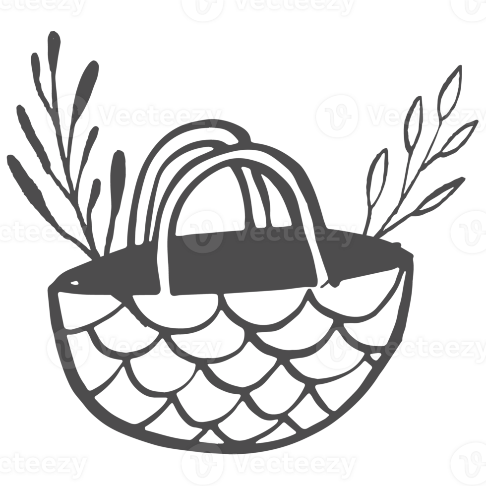 Sketche collection of woodland line. png