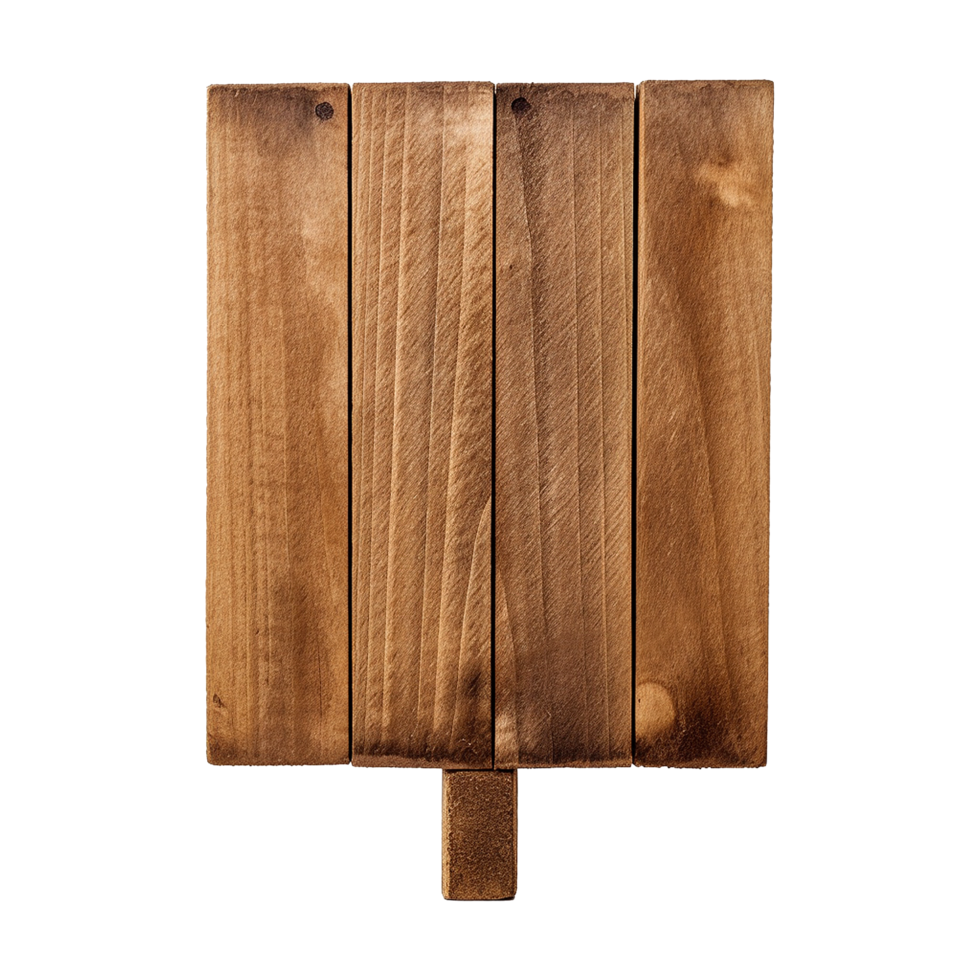 AI generated Wooden Signage Board Isolated on Transparent Background png