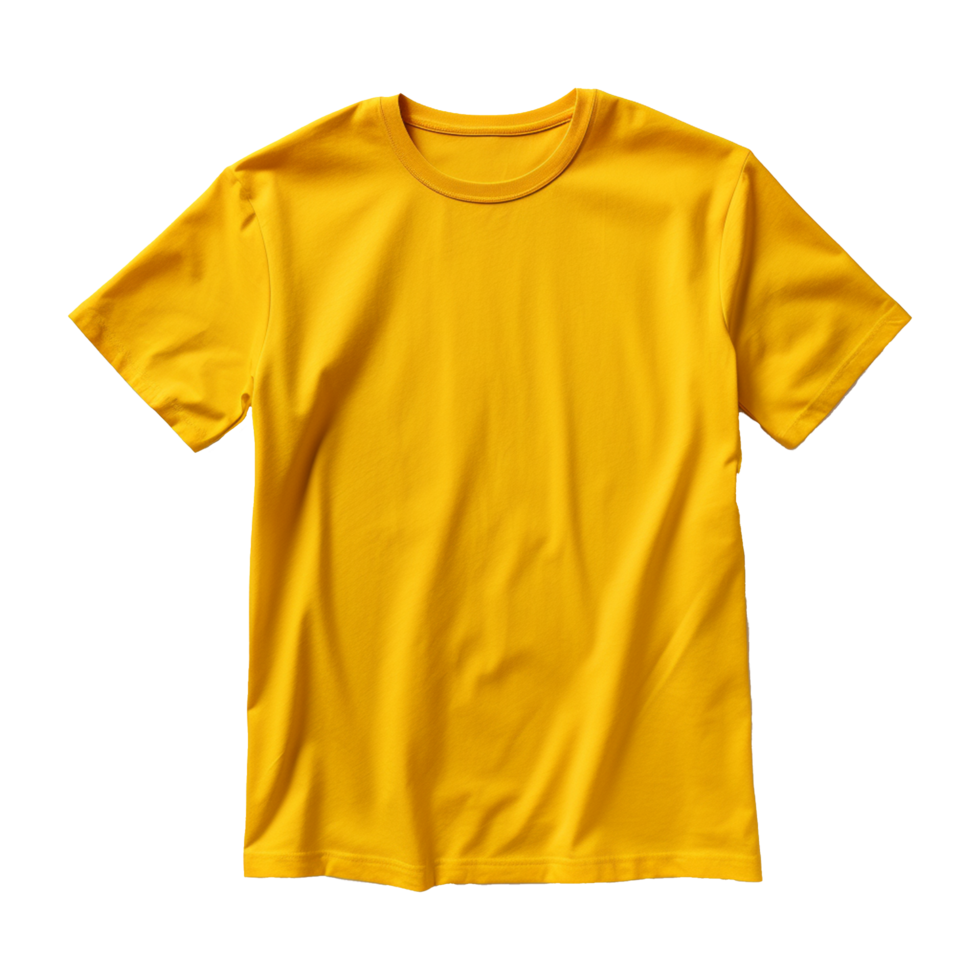 ai gerado amarelo camiseta isolado em transparente fundo png