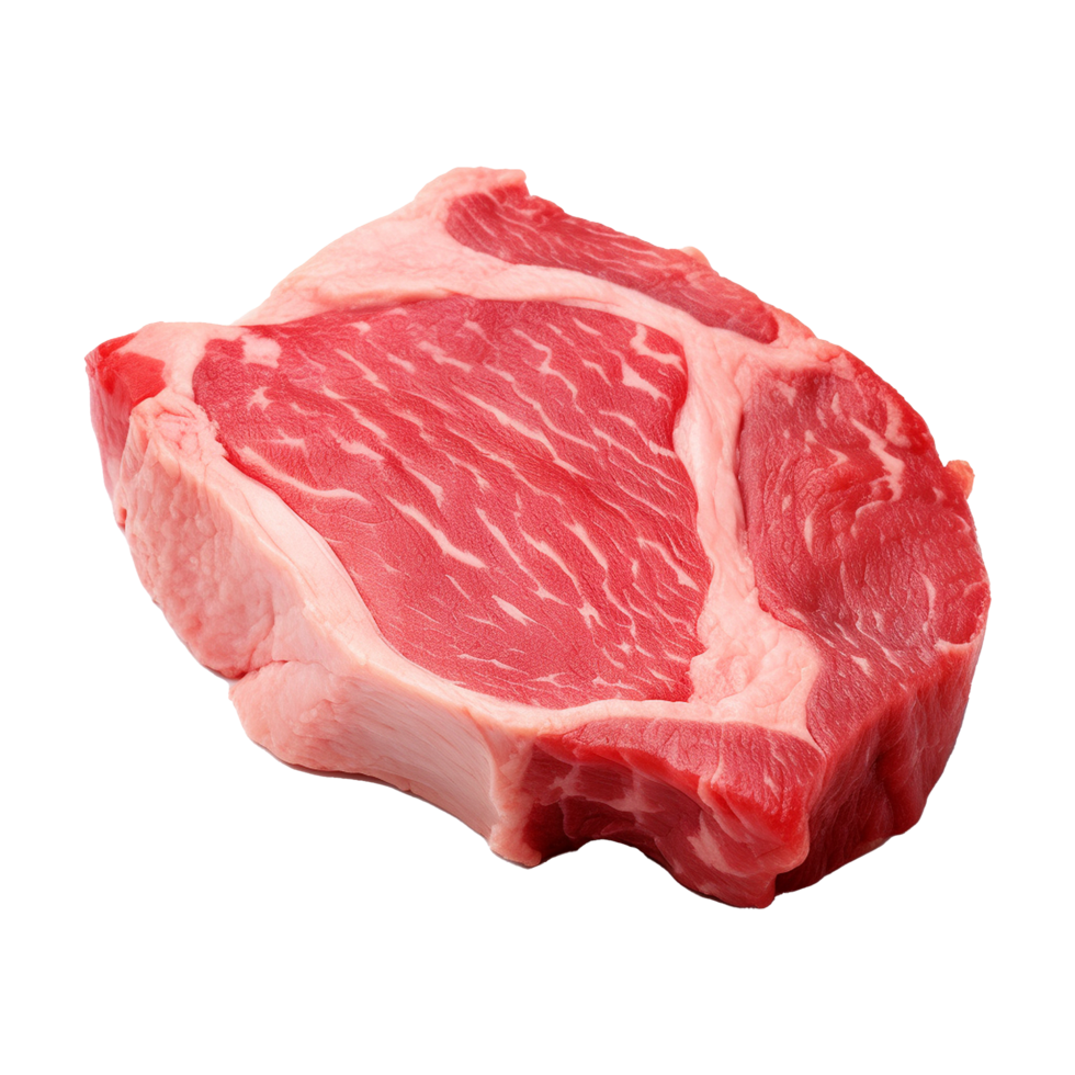 AI generated Piece of fresh meat isolated on white background png