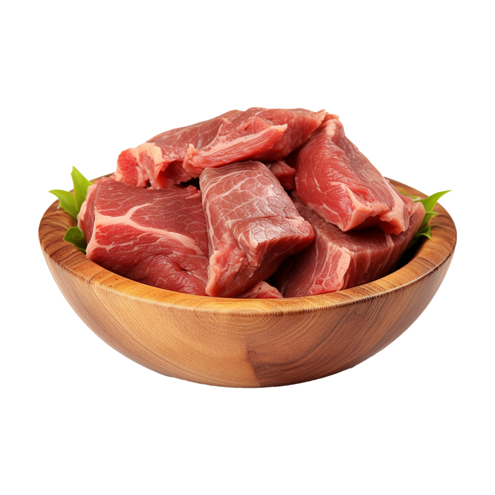 AI generated Piece of fresh meat isolated on white background png