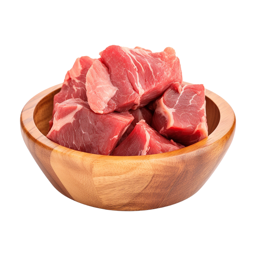 AI generated Piece of fresh meat isolated on white background png