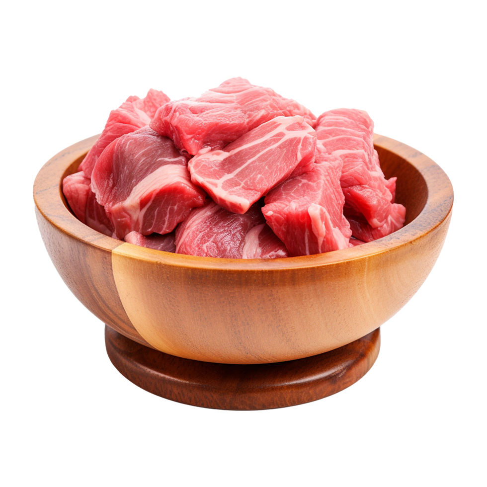 AI generated Piece of fresh meat isolated on white background png