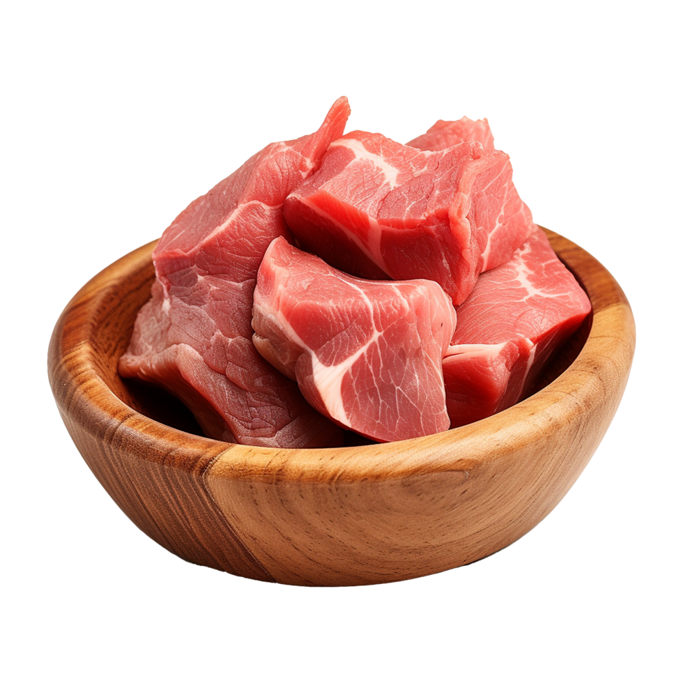 AI generated Piece of fresh meat isolated on white background png