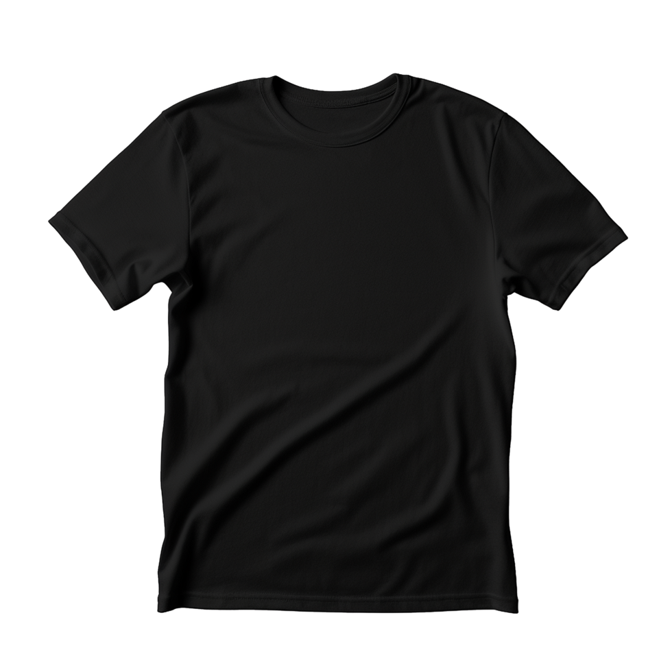 AI generated Black tshirt isolated on transparent background png