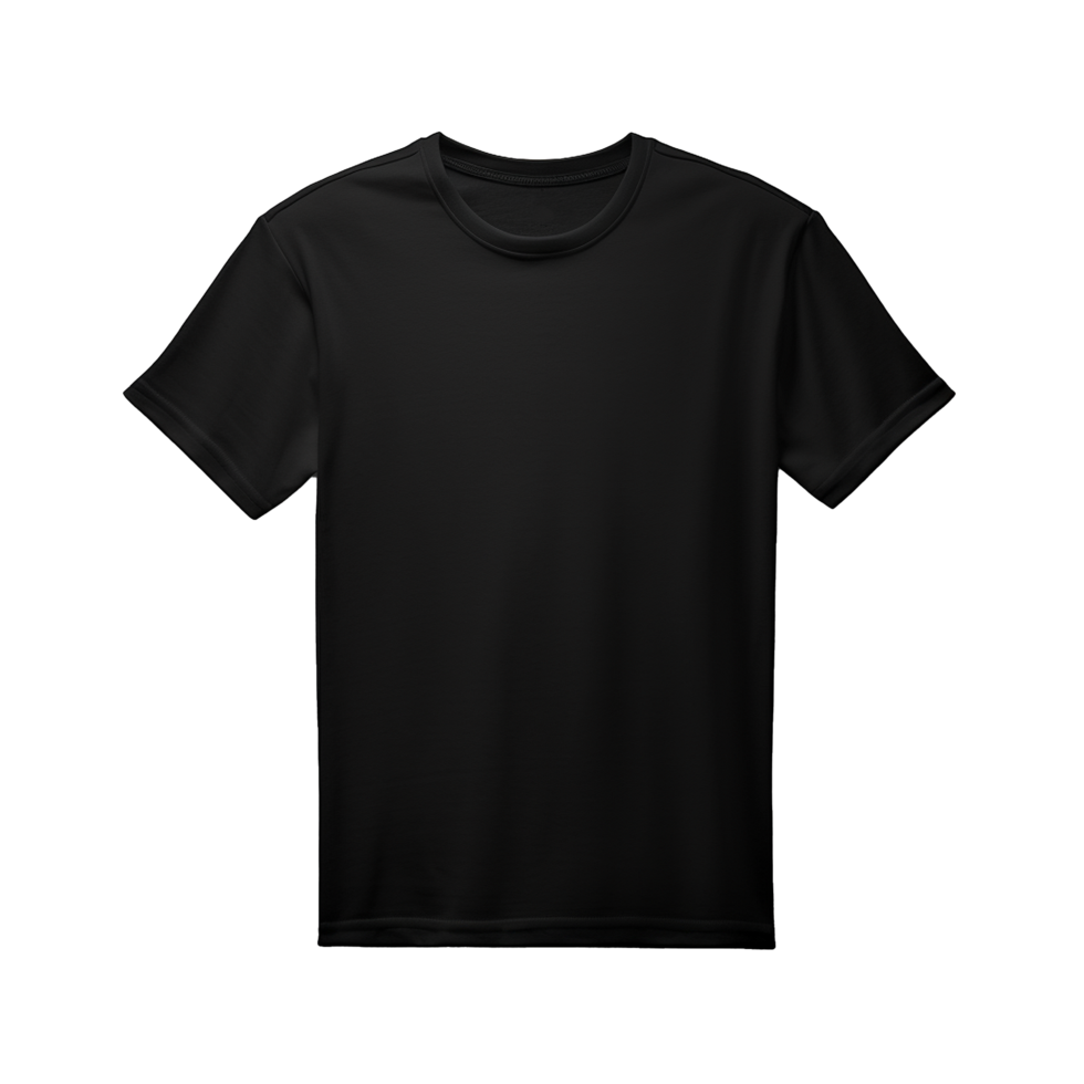 ai généré noir T-shirt isolé sur transparent Contexte png