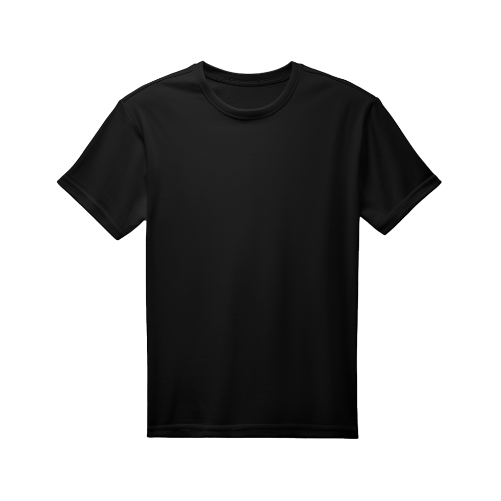 ai generado negro camiseta aislado en transparente antecedentes png