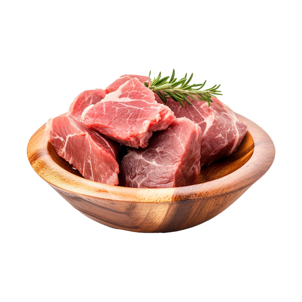 AI generated Piece of fresh meat isolated on white background png