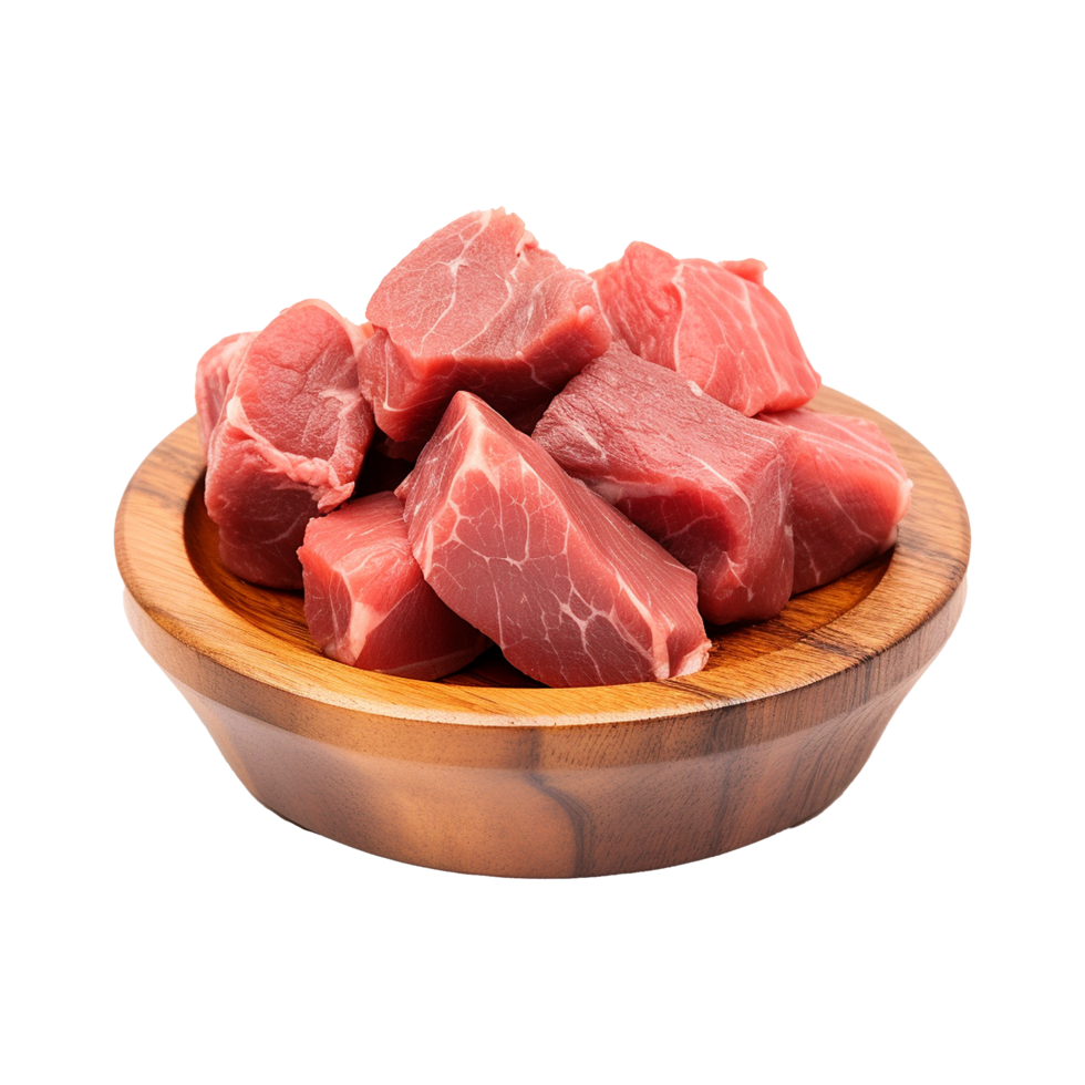 AI generated Piece of fresh meat isolated on white background png