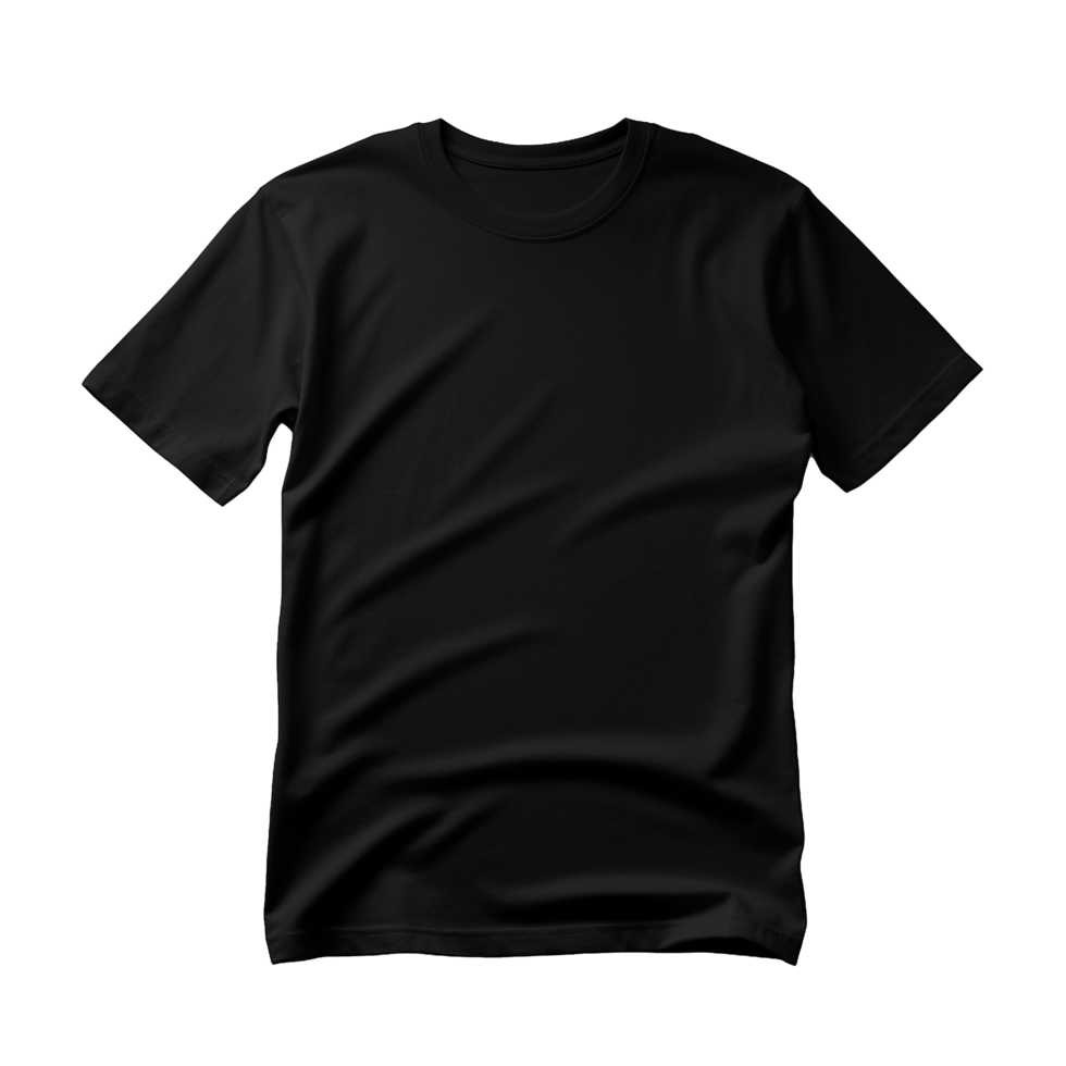 AI generated Black tshirt isolated on transparent background png