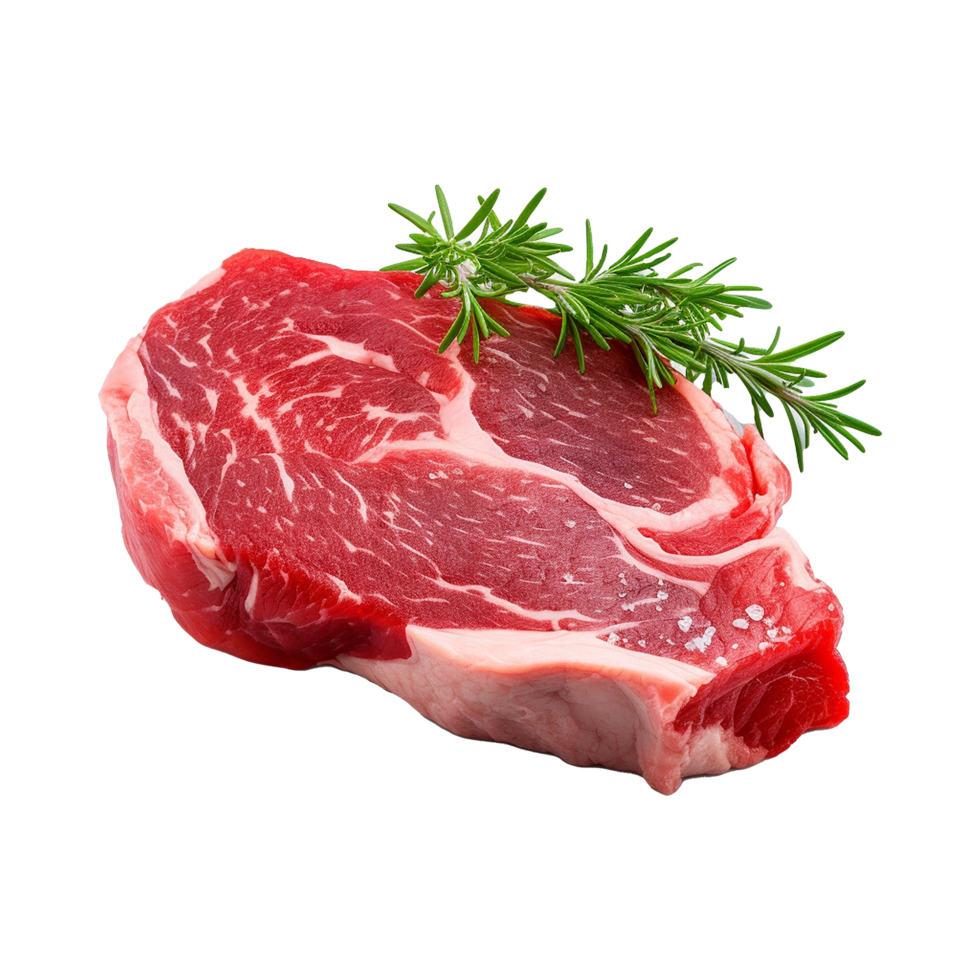 AI generated Piece of fresh meat isolated on white background png