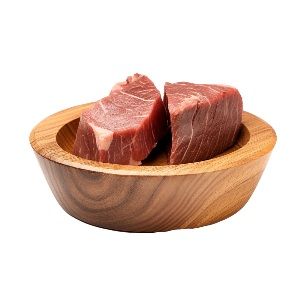 AI generated Piece of fresh meat isolated on white background png