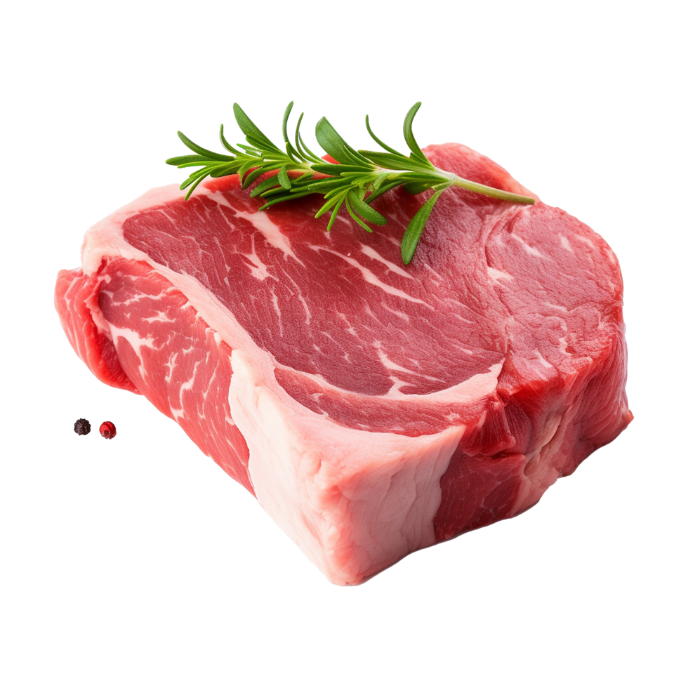 AI generated Piece of fresh meat isolated on white background png