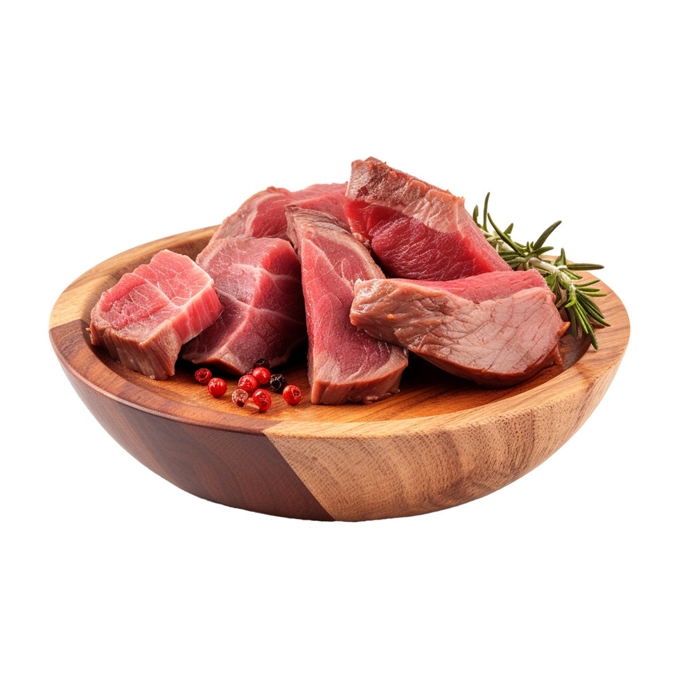 AI generated Piece of fresh meat isolated on white background png