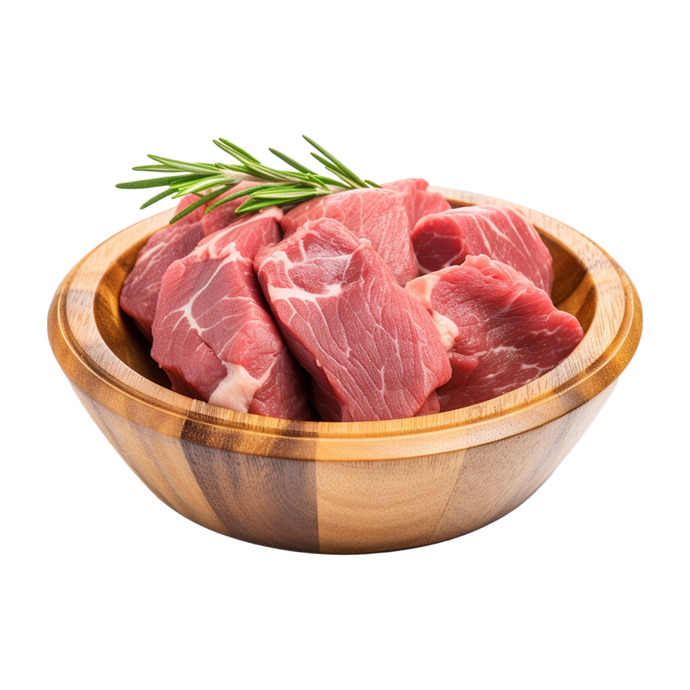 AI generated Piece of fresh meat isolated on white background png