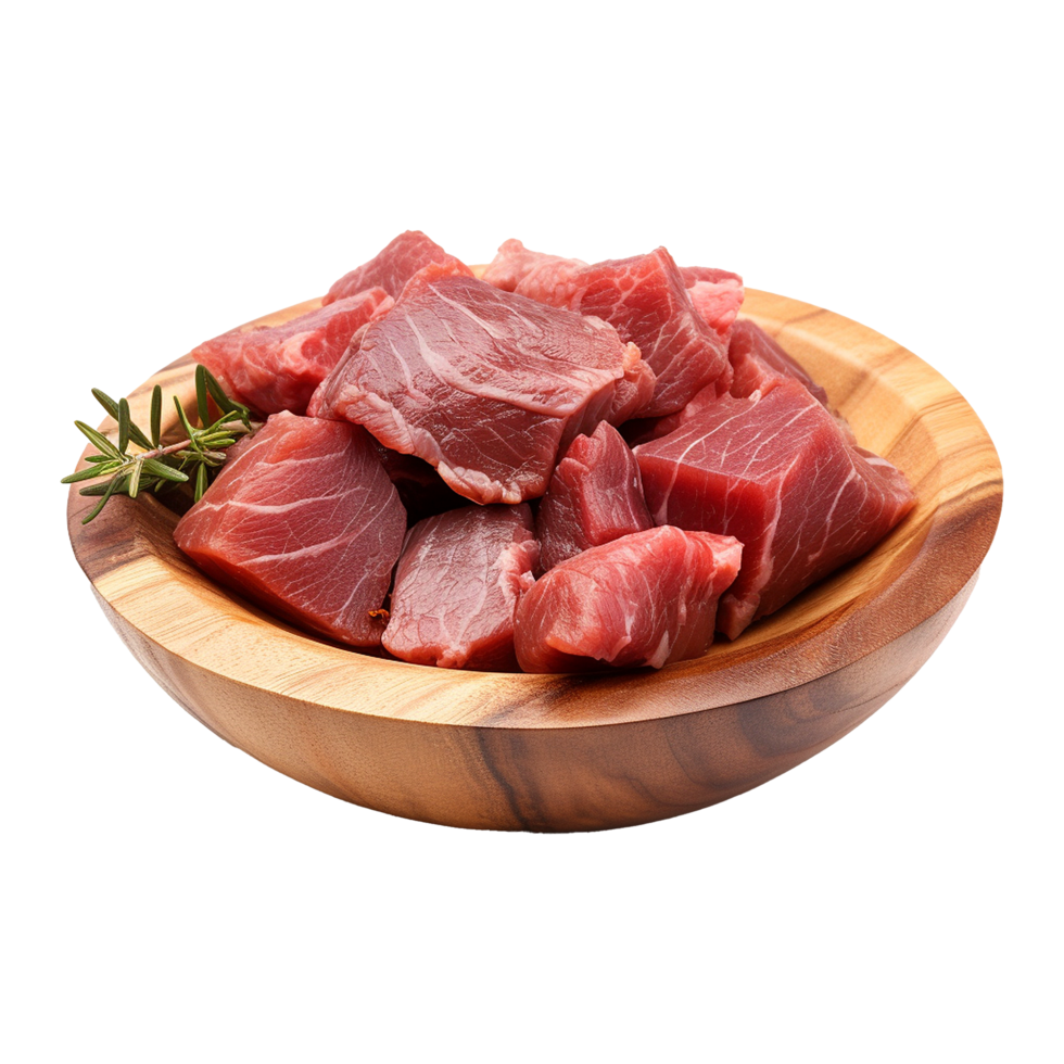 AI generated Piece of fresh meat isolated on white background png