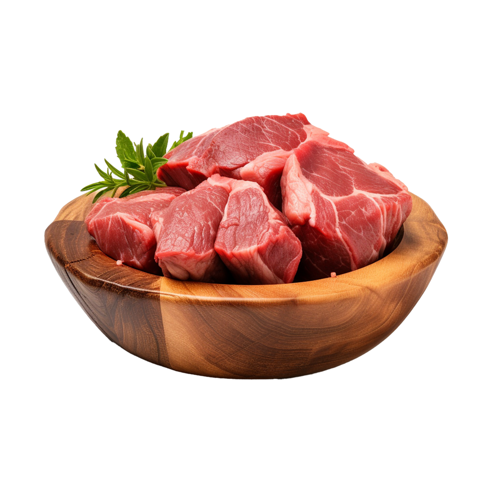 AI generated Piece of fresh meat isolated on white background png