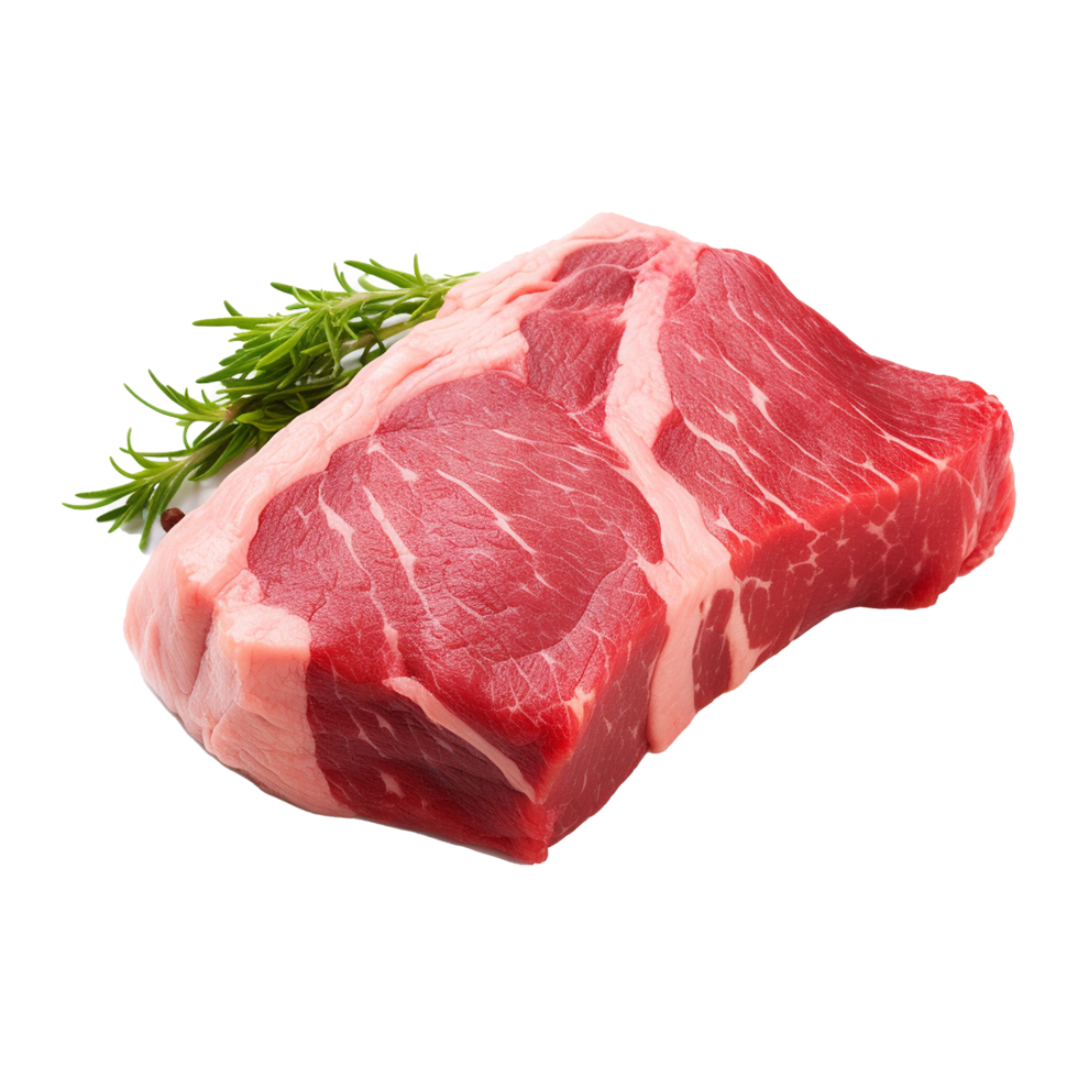 AI generated Piece of fresh meat isolated on white background png