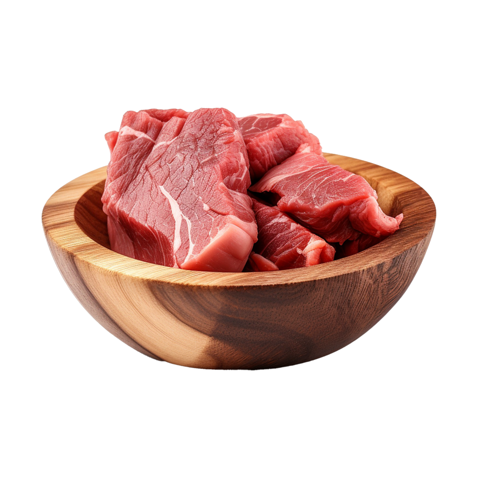 AI generated Piece of fresh meat isolated on white background png