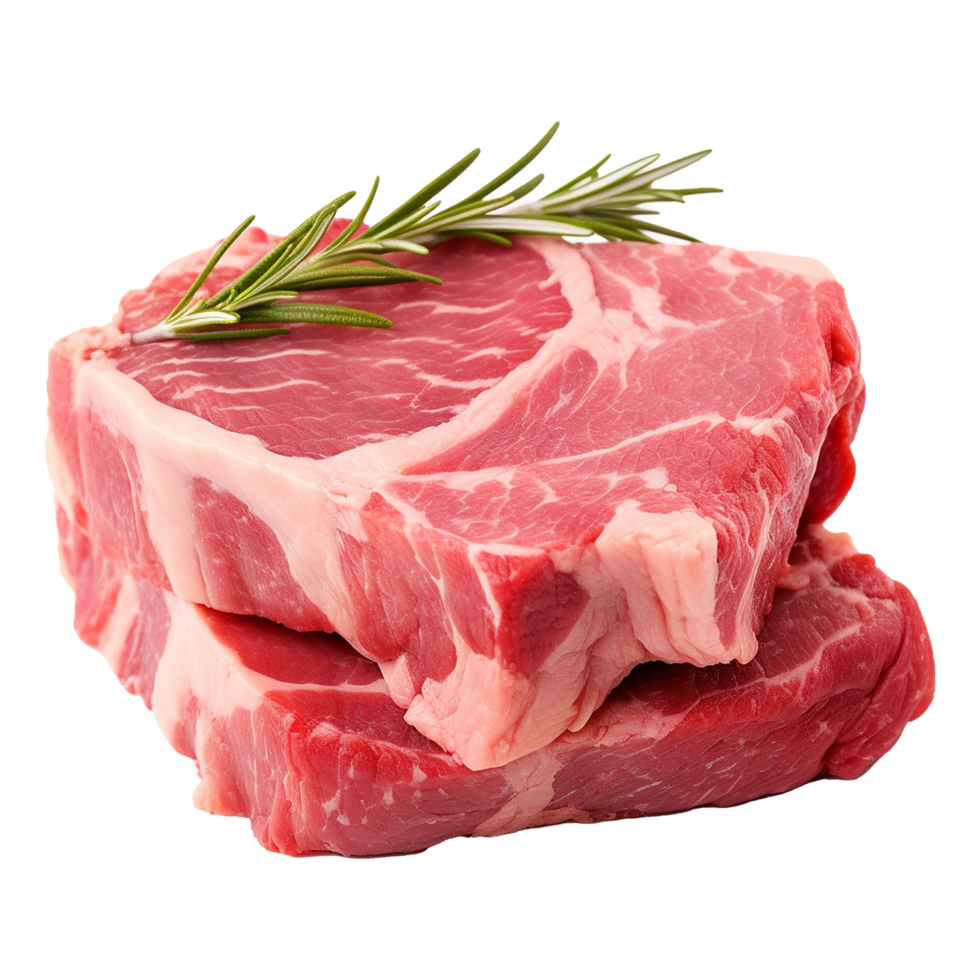 AI generated Piece of fresh meat isolated on white background png