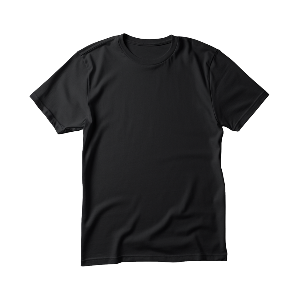 AI generated Black tshirt isolated on transparent background png