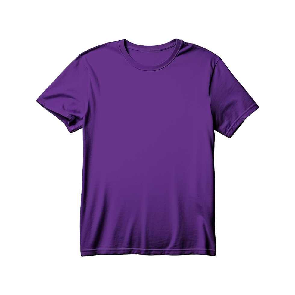 AI generated Purple tshirt isolated on transparent backgrou png