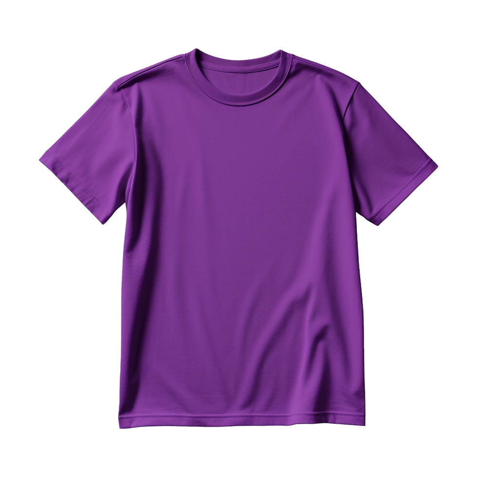 AI generated Purple tshirt isolated on transparent backgrou png