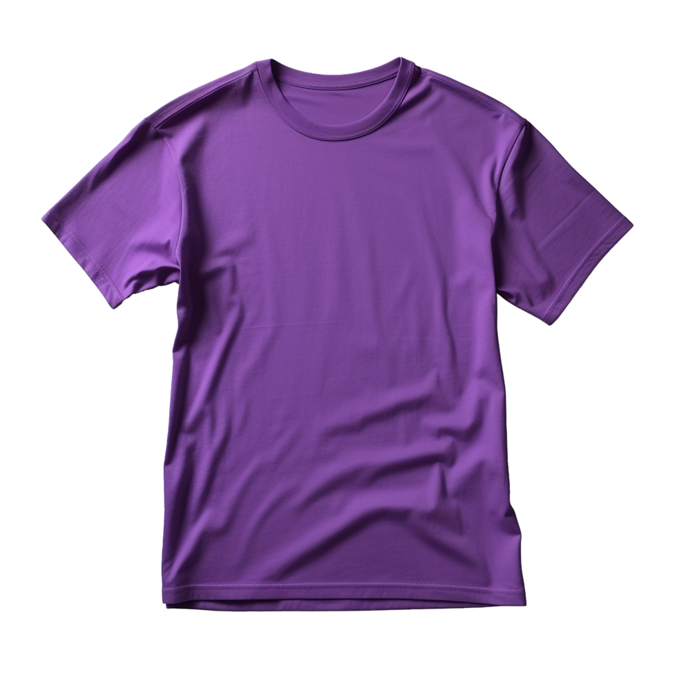 AI generated Purple tshirt isolated on transparent backgrou png