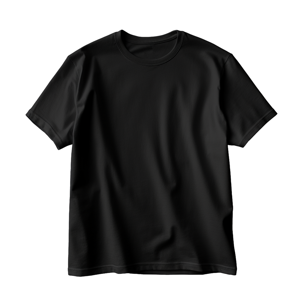 AI generated Black tshirt isolated on transparent background png