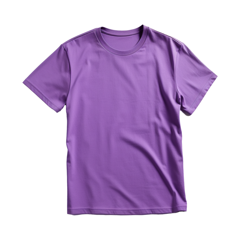 AI generated Purple tshirt isolated on transparent backgrou png