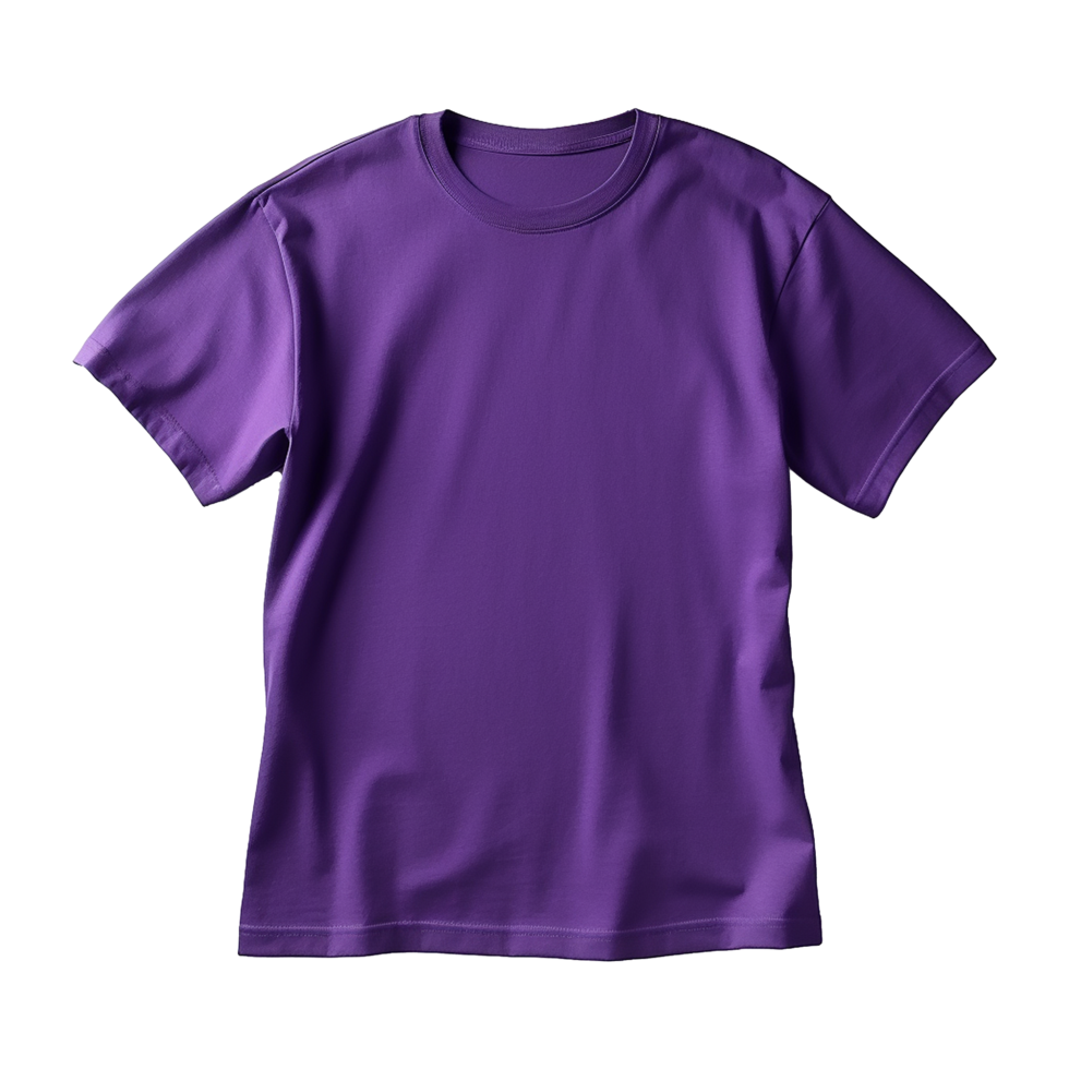 AI generated Purple tshirt isolated on transparent backgrou png