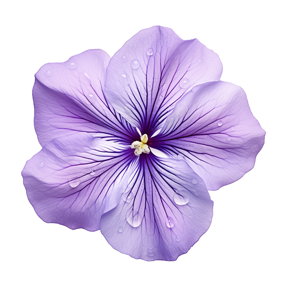 AI generated Violet flower isolated on Transparent background png
