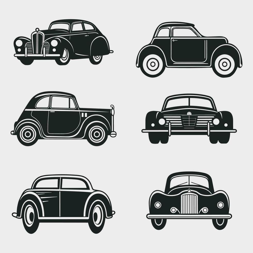 Car Line Art Set vector