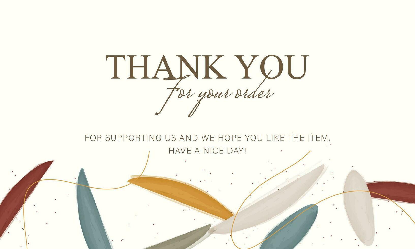 thank you card, elegant card template design, good for your small project vector