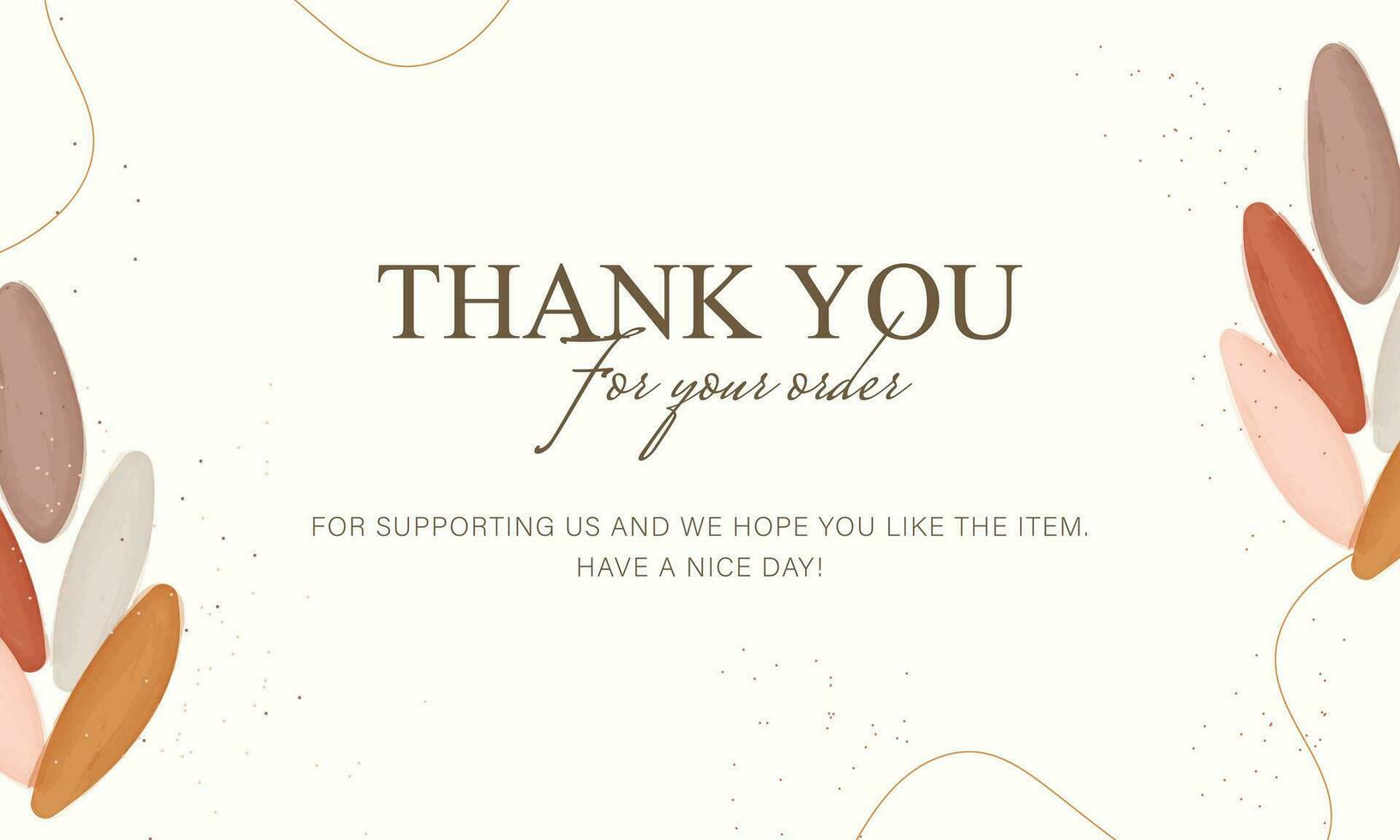 thank you card template, aesthetic greeting card template, good for your small business vector