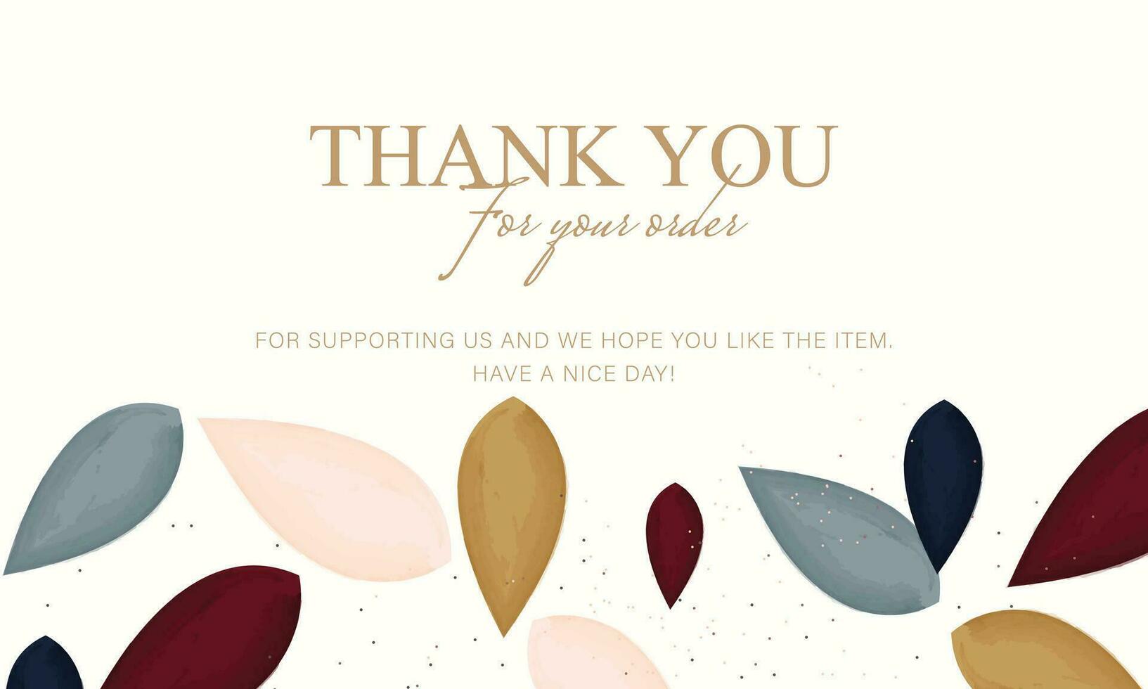 thank you card, elegant card template, good for your small project vector