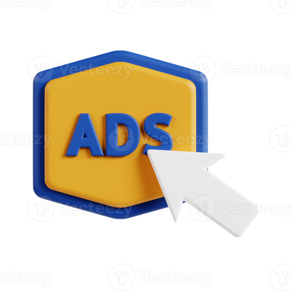 3d paid per clicks with transparent background, marketing and advertising png