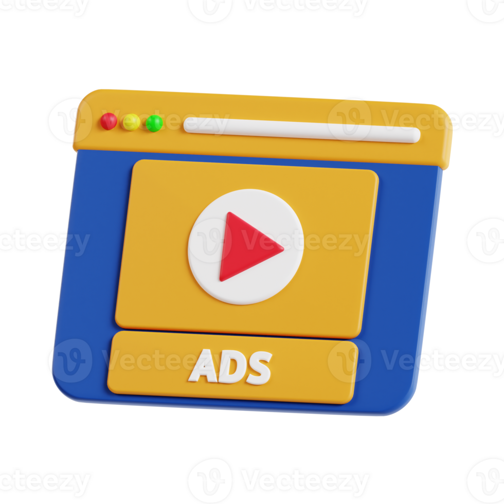 3d video ads with transparent background, marketing and advertising png