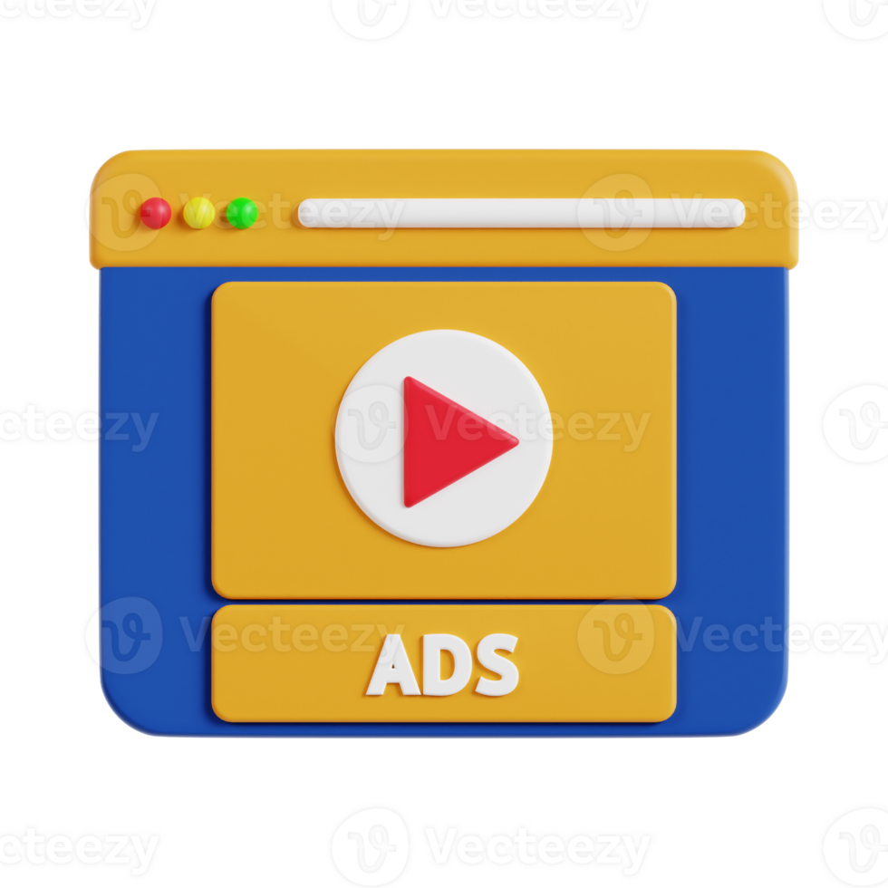 3d video ads with transparent background, marketing and advertising png