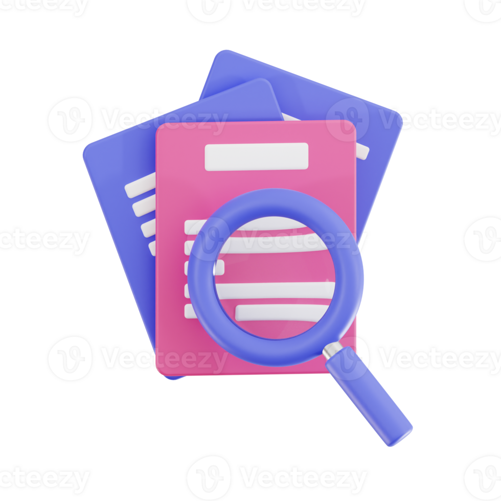 3d research file with transparent background, library 3d icon set png