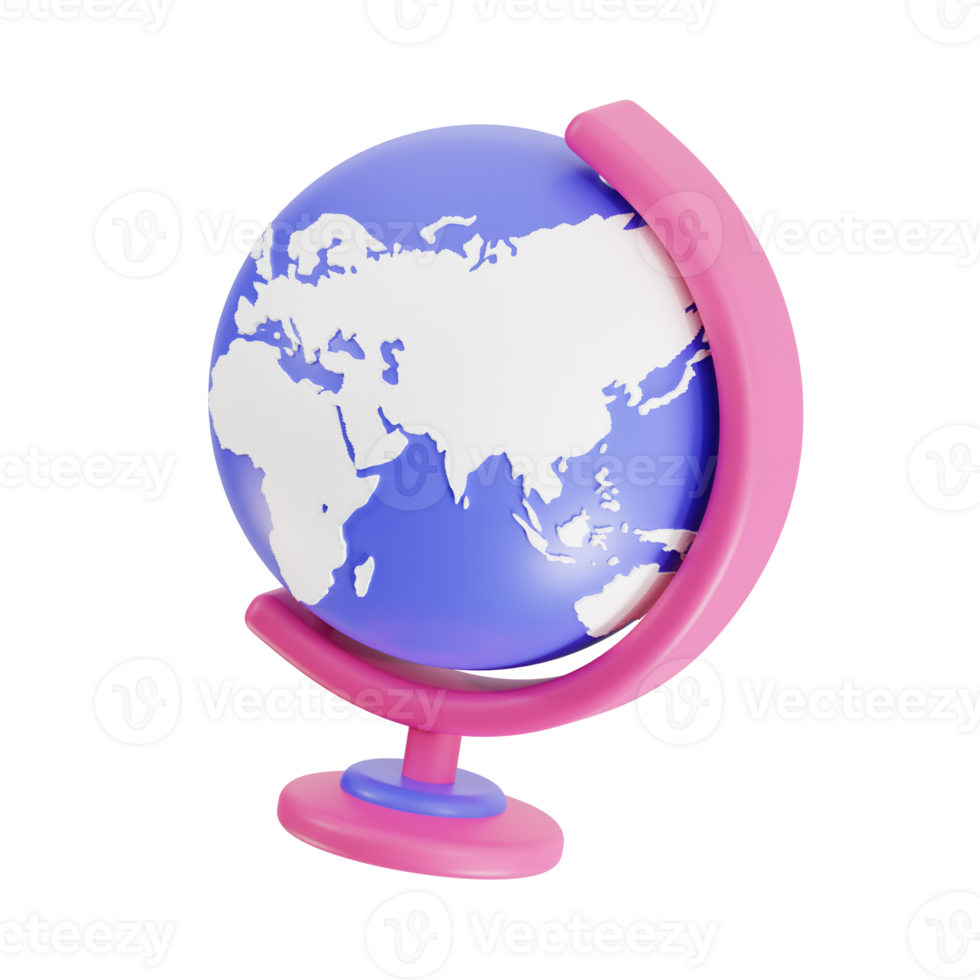 3d Tabelle Globus mit transparent Hintergrund, Bibliothek 3d Symbol einstellen png